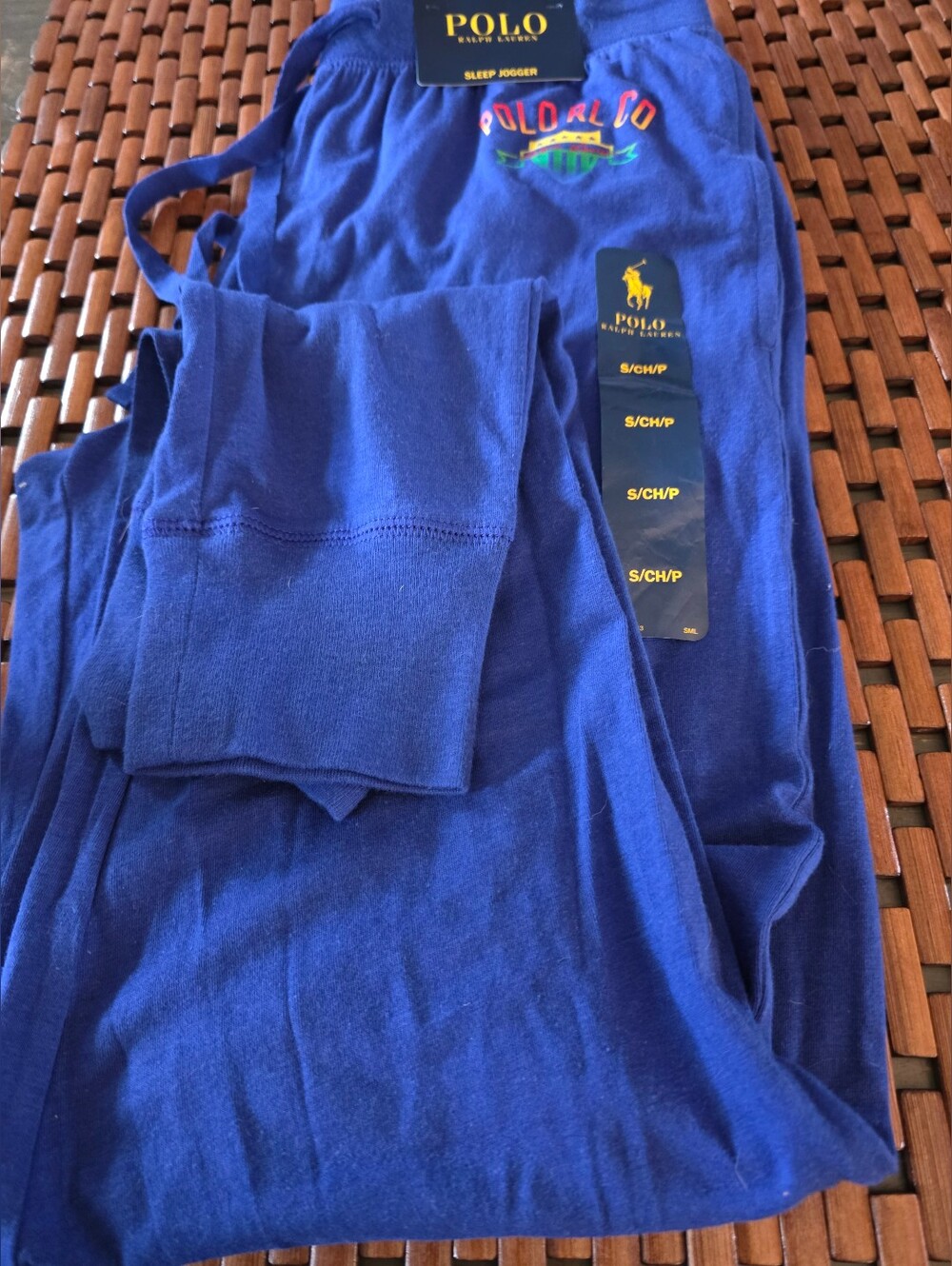 Polo Ralph Lauren 100% Cotton Royal Blue Sleep Jogger Pant NWT S